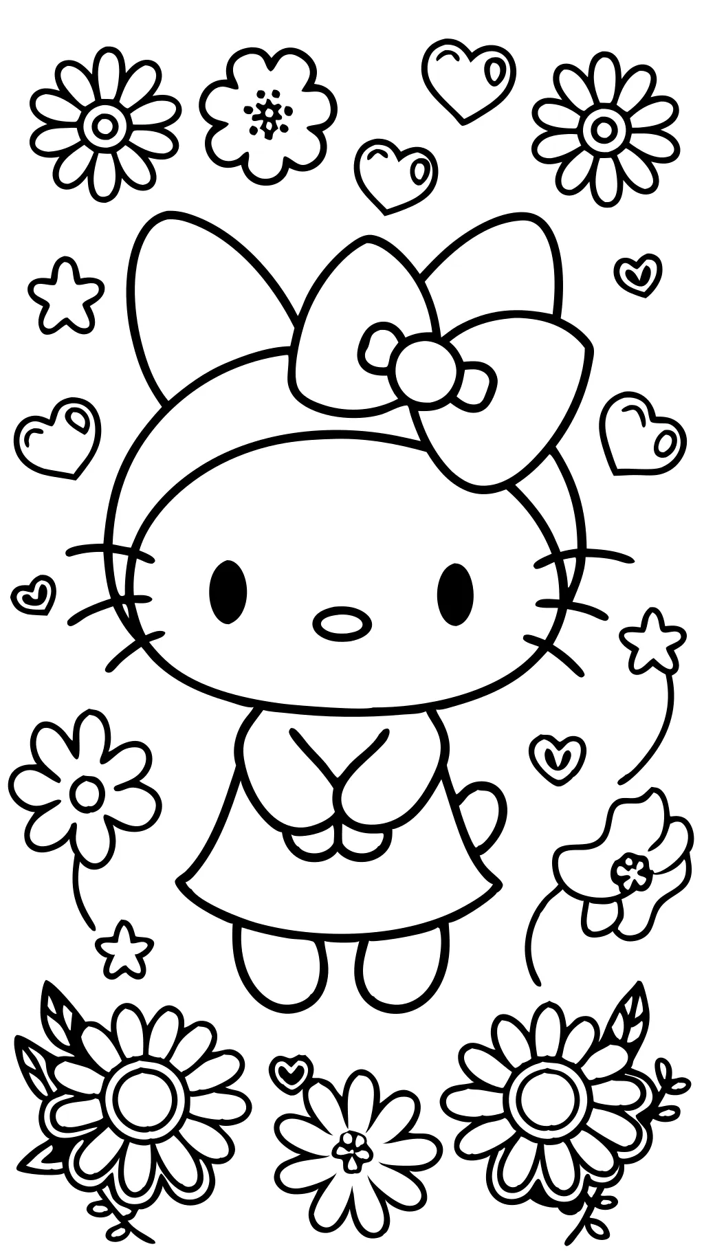 cute my melody coloring pages